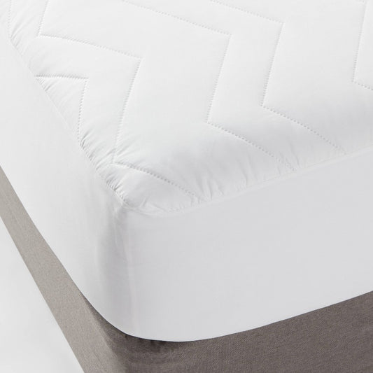 Full Machine Washable Quilted Mattress Pad - Room Essentials: Polyester Microfiber, 180 Thread Count, STANDARD 100 by OEKO-TEX