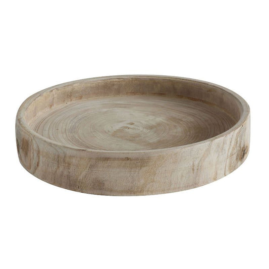 Storied Home Paulownia Wood Hand-carved Tray - Unique Centerpiece, Coffee Table Accessory : Target