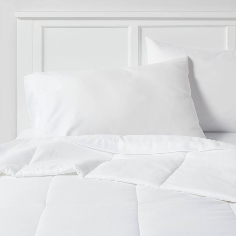 King All Season Comforter Insert White - Room Essentials: Polyester Percale, OEKO-TEX Certified, Box Quilting