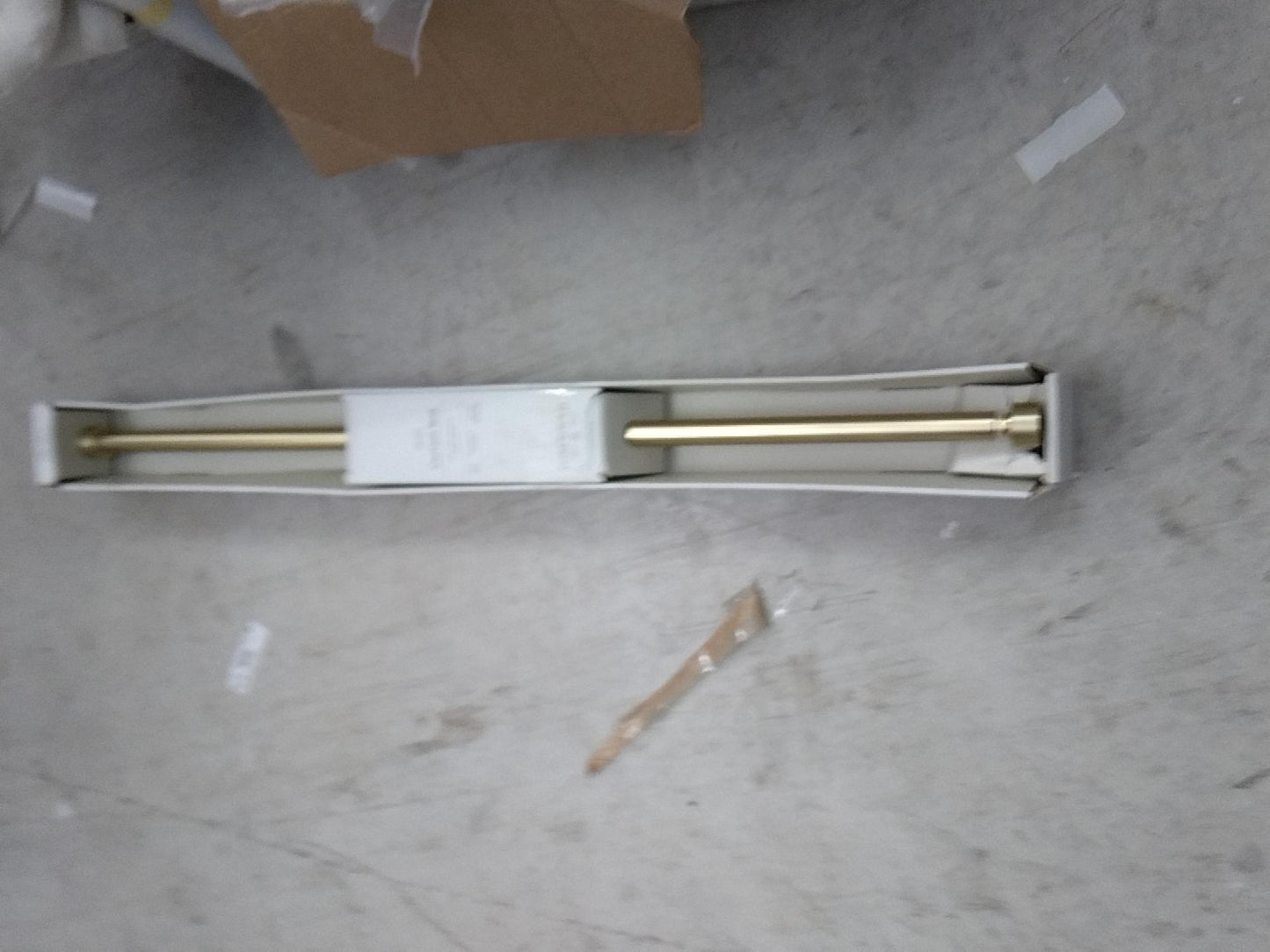 36"-66" Dauntless Curtain Rod Brass - Threshold: Adjustable Gold Steel, Single Rod, 20lb Capacity