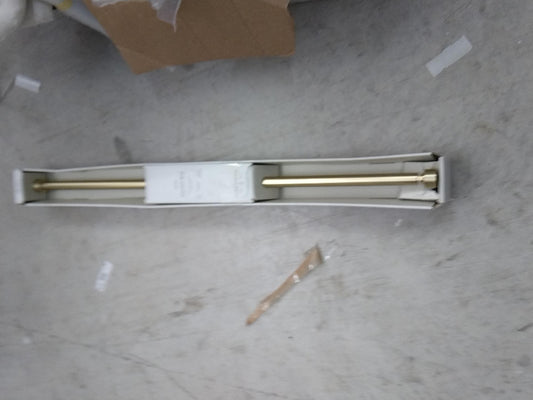 36"-66" Dauntless Curtain Rod Brass - Threshold: Adjustable Gold Steel, Single Rod, 20lb Capacity