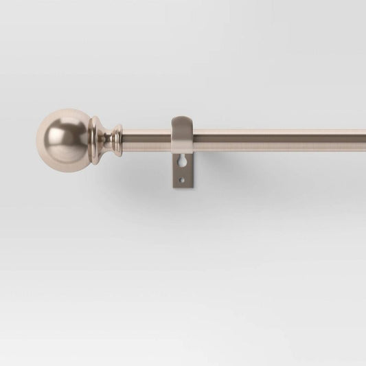 66"-120" Ball Double Curtain Rod Brushed Nickel - Threshold