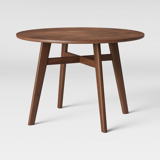 44" Maston Dining Table Round Hazelnut - Threshold™: Modern Style, Seats Four, Stained Wood Veneer : Target
