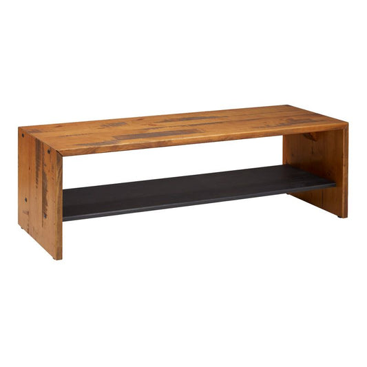 58" Solid Rustic Reclaimed Wood Entry Bench Honey - Saracina Home: Bottom Shelf, Seating For Hallway : Target