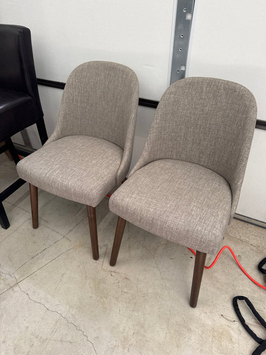 Set of 2 Cody Mid Century Modern Dining Chairs - Baxton Studio: Beige Upholstery, Walnut Wood : Target