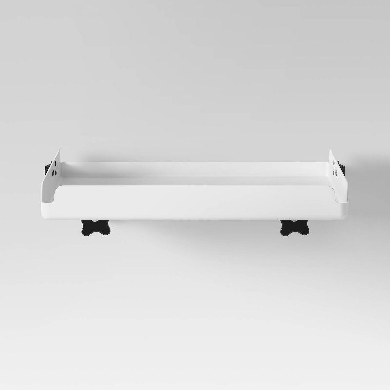 Fold Down Dorm Loft Tray Nightstand White - Room Essentials: Sturdy Steel, Multipurpose, No Assembly Required