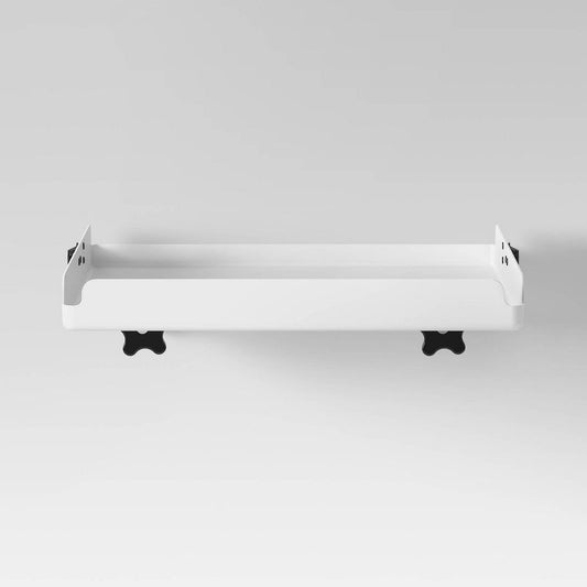 Fold Down Dorm Loft Tray Nightstand White - Room Essentials: Sturdy Steel, Multipurpose, No Assembly Required