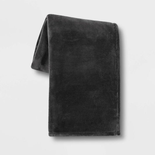 50"x70" Oversized Primalush Throw Blanket Gray - Threshold™: Cozy Midweight Fabric, Machine Washable : Target