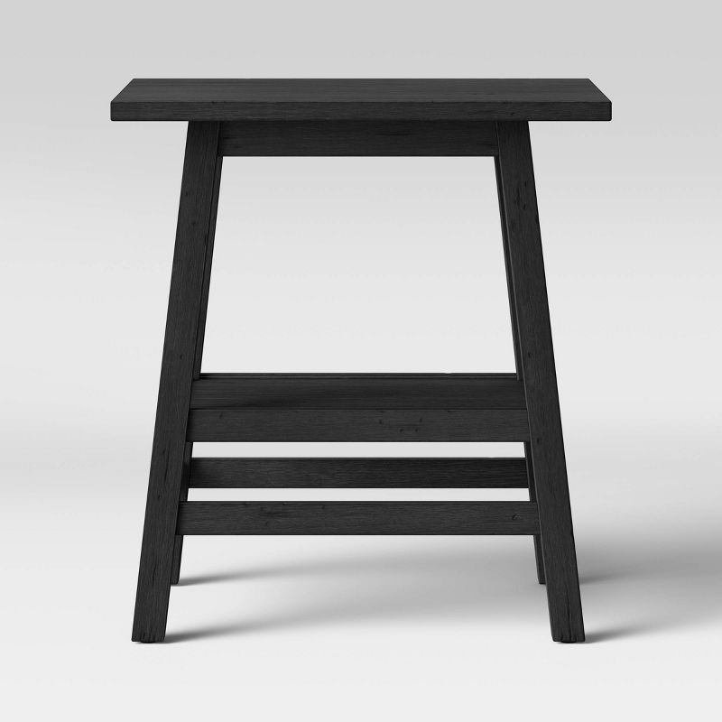 Haverhill Wood End Table Black - Threshold™: Chic Two-tier, Farmhouse Style, No Assembly Required : Target