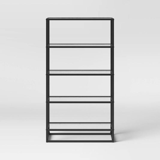 58.25" 5 Shelf Ada Bookshelf with Glass Shelves and Metal Frame - Project 62™