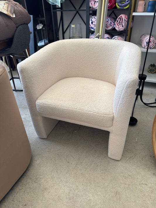 Vernon Upholstered Barrel Accent Chair Faux Shearling Cream - Threshold designed with Studio McGee