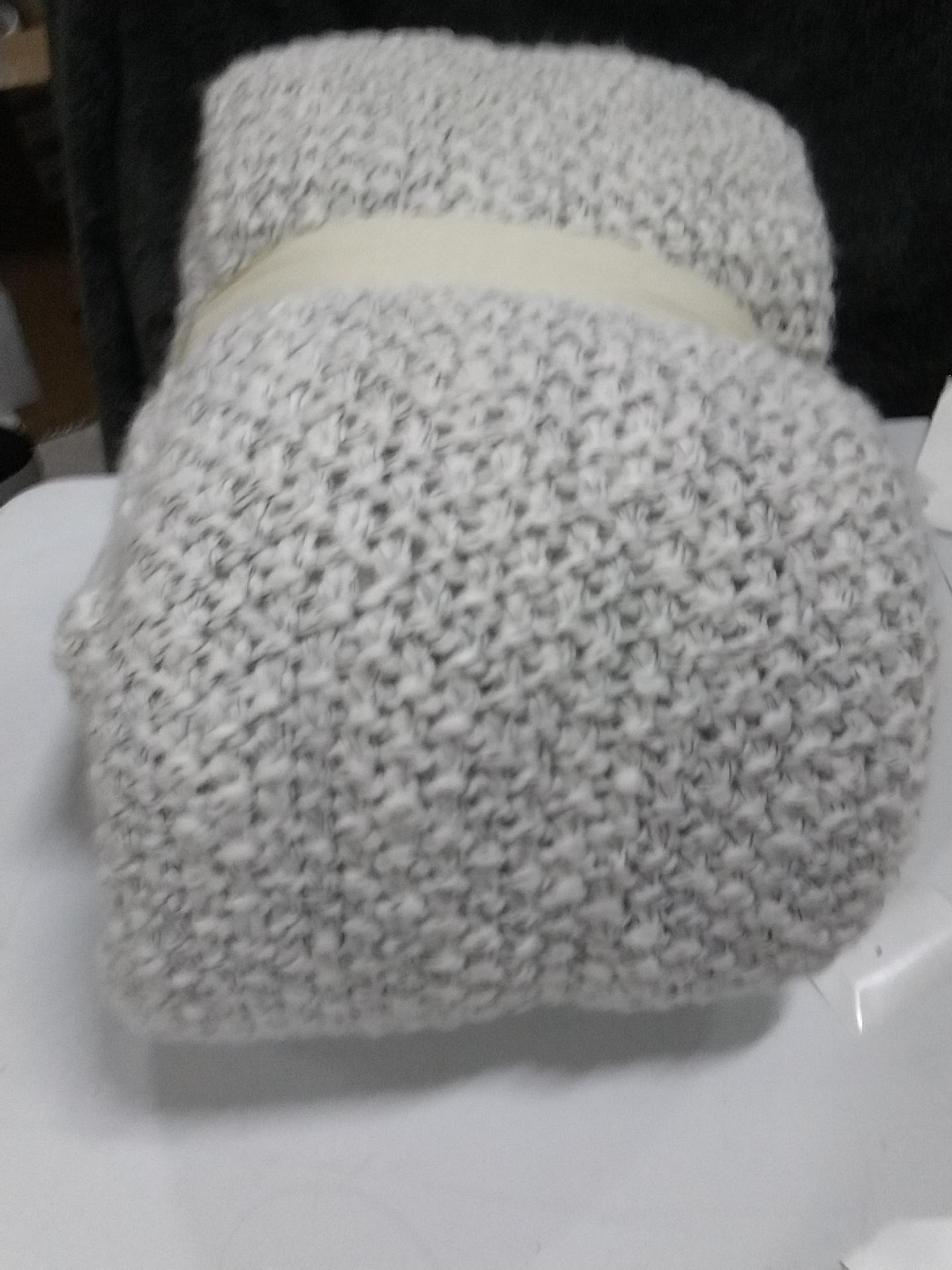 Full/Queen Chunky Knit Bed Blanket Marled Gray - Casaluna: Acrylic Sweater Knit, Machine Washable, No Style Assigned