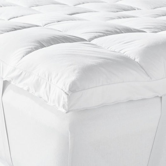 Twin Ultra Loft Down Alternative Mattress Topper - Casaluna: Hypoallergenic Cotton, Baffle Box Quilting, 233 Thread Count