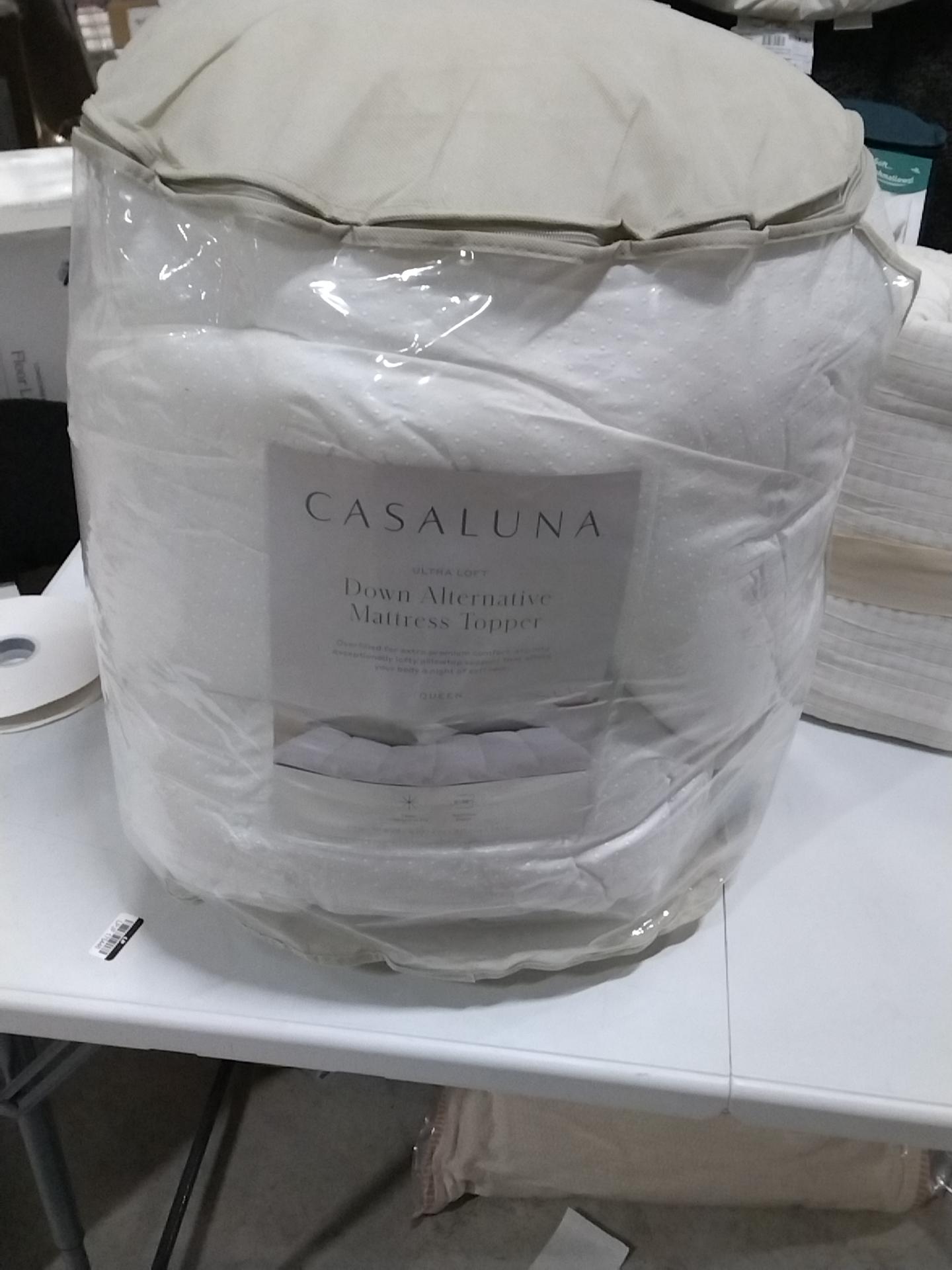 Queen Ultra Loft Down Alternative Mattress Topper - Casaluna: Hypoallergenic Cotton, 233 Thread Count, Fits 18" Depth