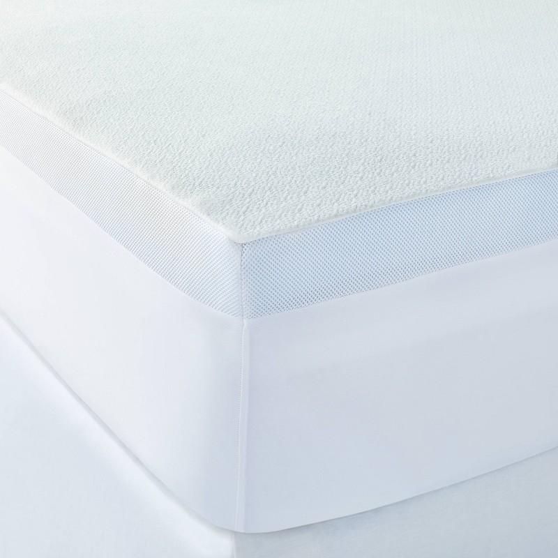 Queen 3" Serene Foam Mattress Topper - Casaluna: CertiPUR-US, Plush Polyester Cover, Machine Washable