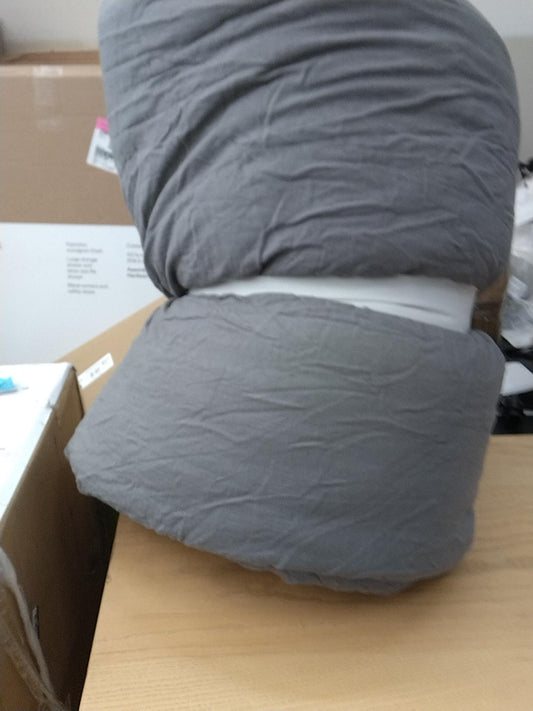 Full/Queen Heavyweight Linen Blend Comforter & Sham Set Dark Gray - Casaluna: Rayon, Cotton, Hidden Quilting