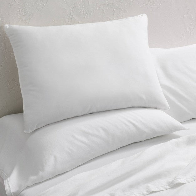 Standard/Queen Medium/Firm Machine Washable Medium Down Alternative Pillow - Casaluna: Hypoallergenic, 300 Thread Count Cotton Cover