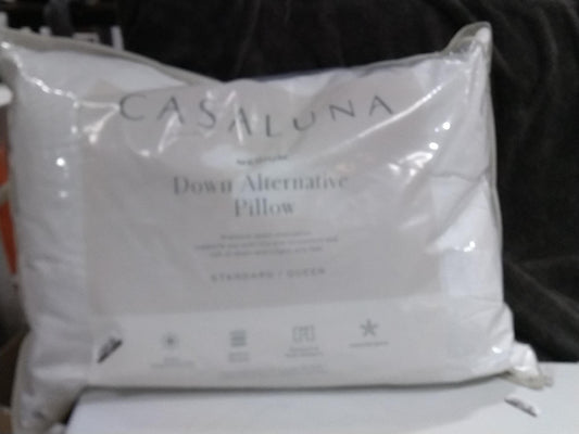 Standard/Queen Medium/Firm Machine Washable Medium Down Alternative Pillow - Casaluna: Hypoallergenic, 300 Thread Count Cotton Cover