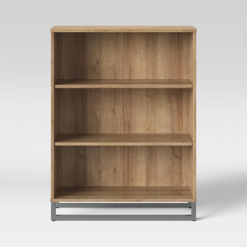 Mixed Material 3 Shelf Bookcase Natural - Room Essentials™ : Target