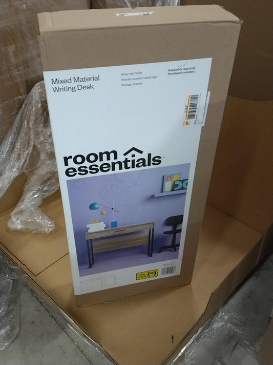 Mixed Material Writing Desk Gray - Room Essentials