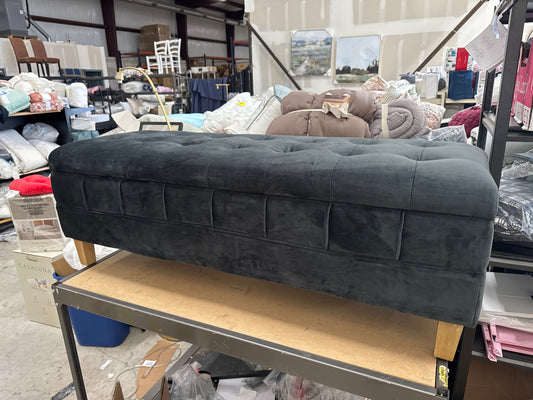 Jude Tufted Storage Ottoman Gun Metal - Picket House Furnishings