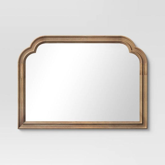 36" x 26" French Country Mantle Wood Mirror Natural - Threshold