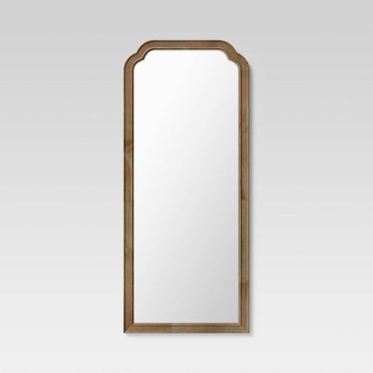 30" x 70" Oversize Leaner French Country Wood Mirror Natural - Threshold