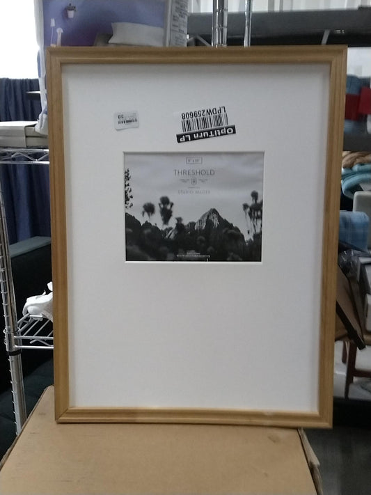 18" x 24" Matted to 8" x 10" Gallery Frame Natural Wood - Threshold designed with Studio McGee: Beveled Acid-Free Mat
