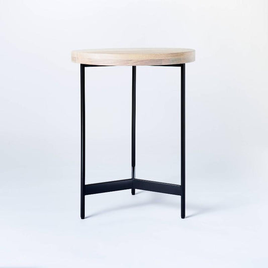 Villa Park Round Wooden End Table Brown - Threshold designed with Studio McGee Fully Assembled
