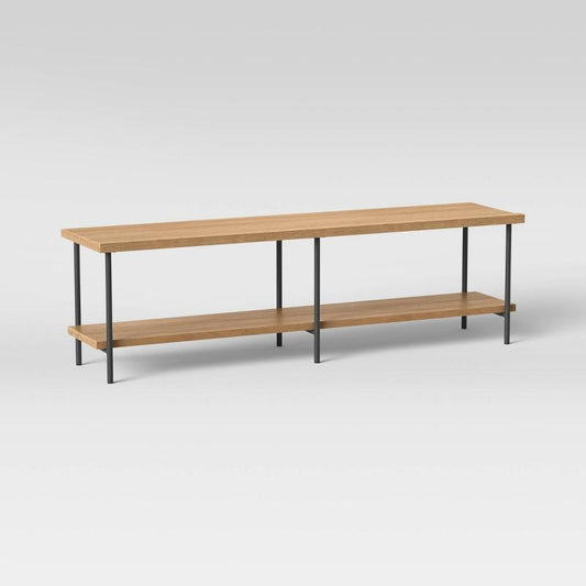 Wood and Metal Dorm TV Stand for TVs up to 60" Natural - Room Essentials
