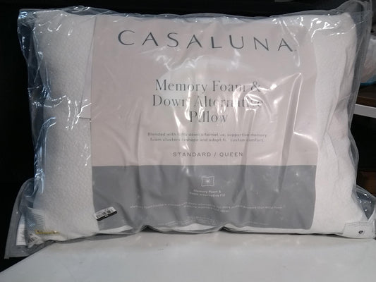 Standard/Queen Medium Machine Washable Memory Foam & Down Alternative Bed Pillow - Casaluna