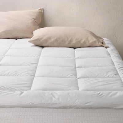 Queen Ultra Loft Down Alternative Mattress Pad - Casaluna: 280 Thread Count, Water Repellent, Box Quilted