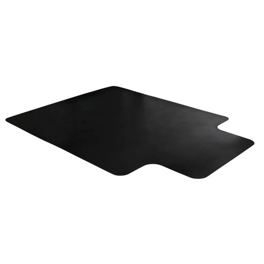 45"x53" Vinyl Chair Mat For Hard Floors Lipped Black - Floortex: Pvc Office Floor Protector, Rectangle With Lip : Target