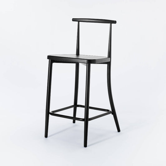 Northwood Metal Cafe Counter Height Barstool Black: Sleek, Modern Design - Threshold designed w/Studio McGee