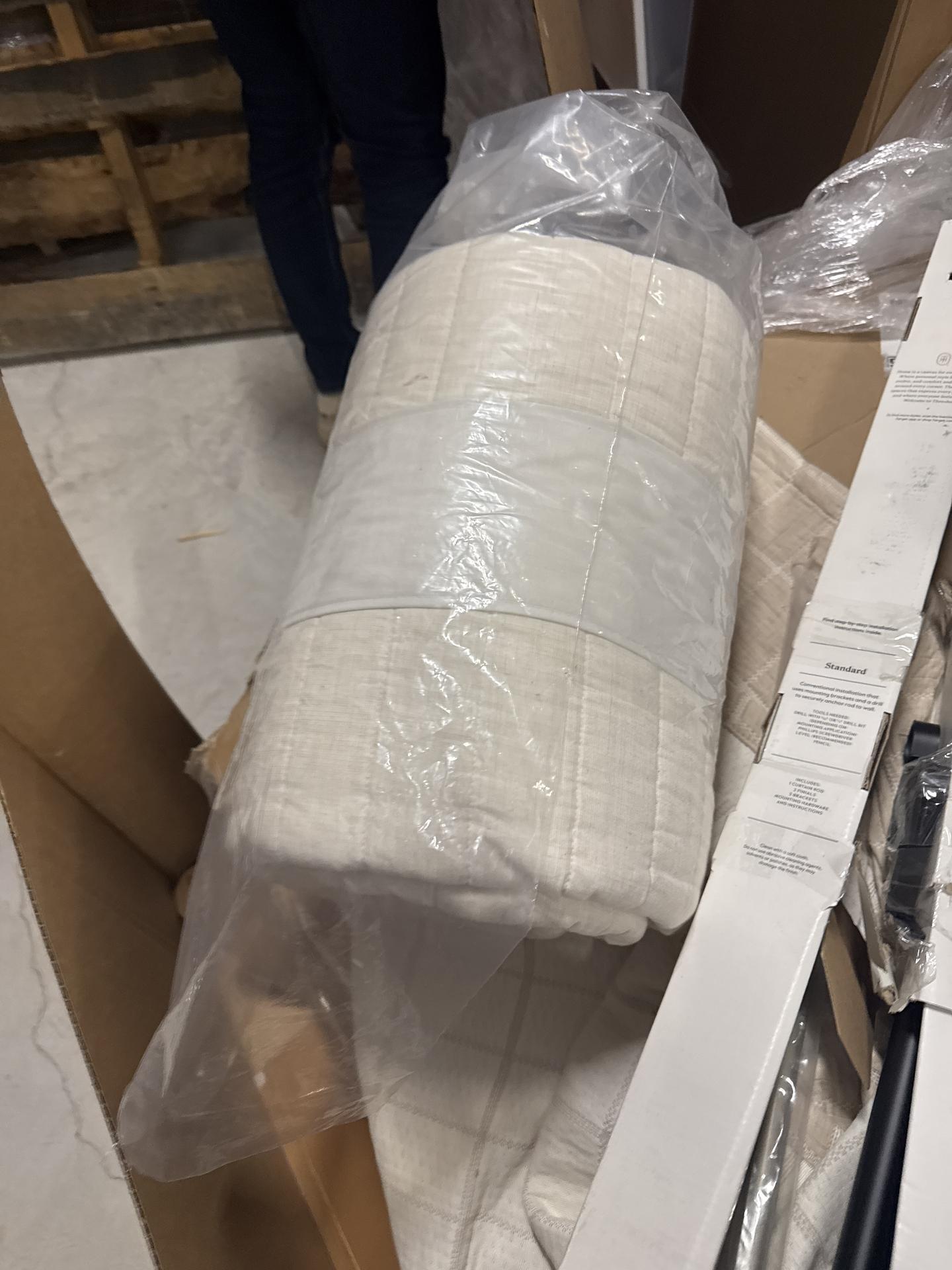 Full/Queen Channel Stitch Heathered Quilt Twilight Taupe - Hearth & Hand with Magnolia: Cotton Blend, Farmhouse Style, OEKO-TEX Certified
