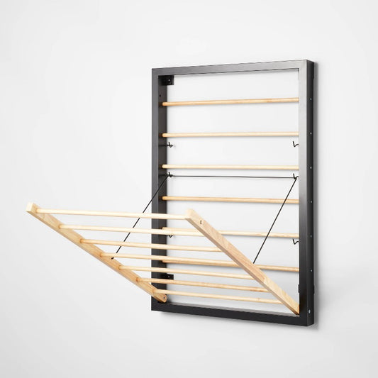 Wall Mounted Drying Rack Black - Brightroom: Steel Pull Down Clothes Dryer, Folding Mountable, 10kg Capacity