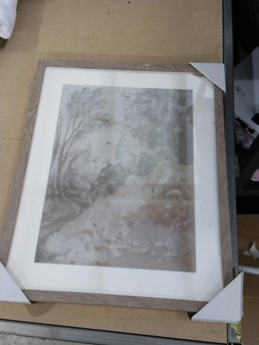 16" x 20" Ancient Fresco Linen Framed Wall Art Print - Threshold designed with Studio McGee