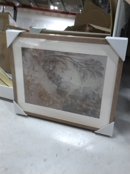 16" x 20" Ancient Fresco Linen Framed Wall Art Print - Threshold designed with Studio McGee