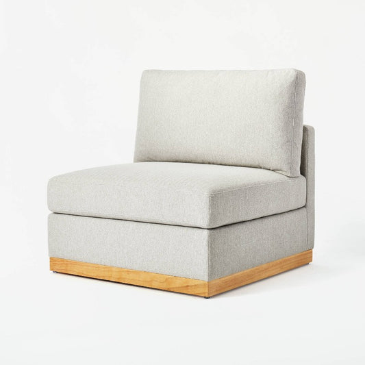 Woodland Hills Modular Armless Sectional Chair Light Gray - Threshold designed with Studio McGee