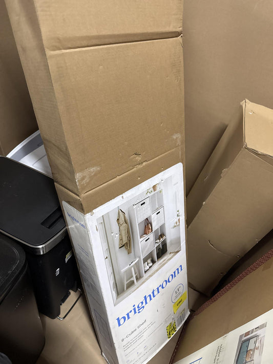 13'' 8 Cube Organizer White - Brightroom: Decorative Bookshelf, Cubby Storage, MDF & Particle Board, 13" Compatible