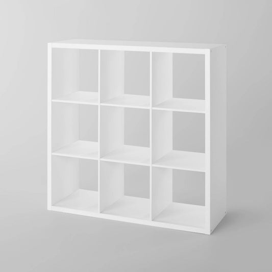 13" 9 Cube Organizer White - Brightroom: Decorative Bookshelf, Cubby Storage, MDF & Particle Board, 13" Cube System Compatible