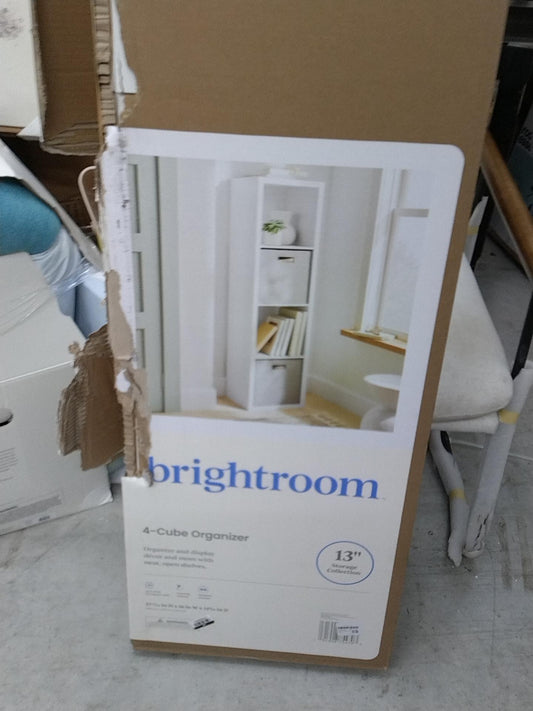 13'' 4 Cube Vertical Organizer White - Brightroom