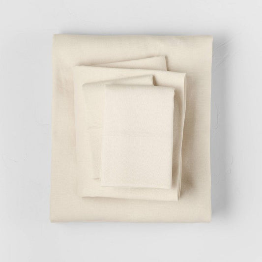 King Linen Blend Sheet Set Natural - Casaluna™: Woven Lyocell-linen, Oeko-tex Certified, 4-piece Set : Target