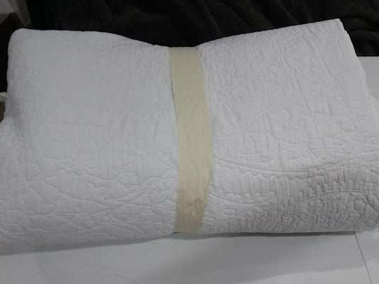 King Garment Washed Paisley Stitch Quilt White - Threshold: Microfiber Coverlet, Year Round Comfort, OEKO-TEX Certified