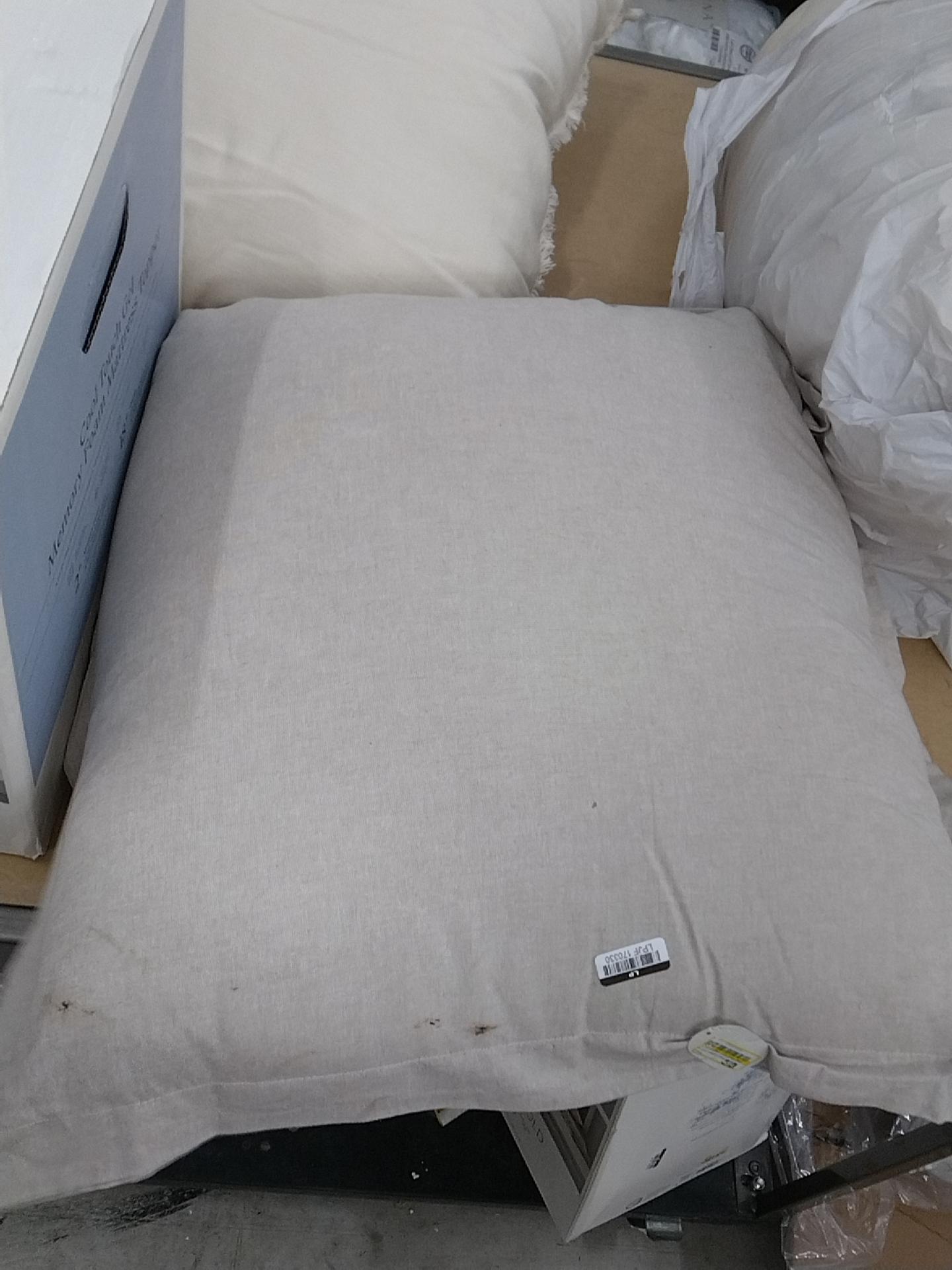 Euro Cotton Linen Blend Chambray Decorative Throw Pillow Natural - Threshold: Indoor Square Pillow, Zipper Closure, OEKO-TEX Certified