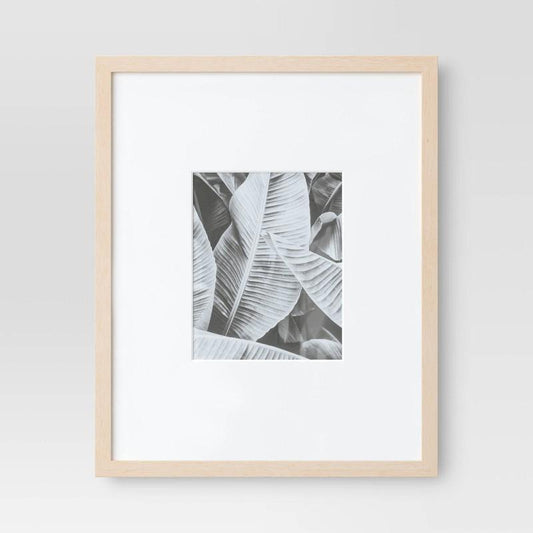 16" x 20" Matted to 8" x 10" Poster Frame Light Wood - Threshold: Modern Style, MDF, Glass Glazing, Sawtooth Mount