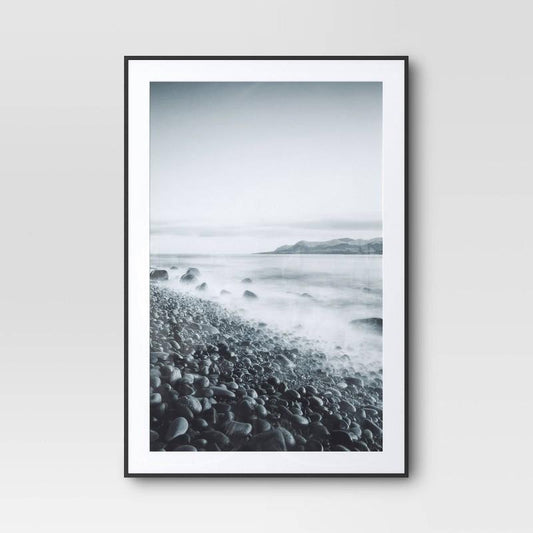 27" x 40" Matted to 24" x 36" Elevated Aluminum Poster Frame Black - Threshold: Modern Wall-Mounted Picture Display