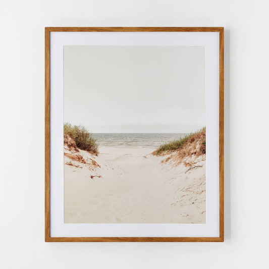 30" x 36" Sandy Shoreline Framed Framed Wall Poster Prints - Threshold designed with Studio McGee