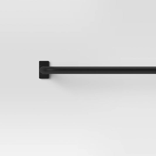 66"-120" Blackout Rectangle Curtain Rod Black - Threshold