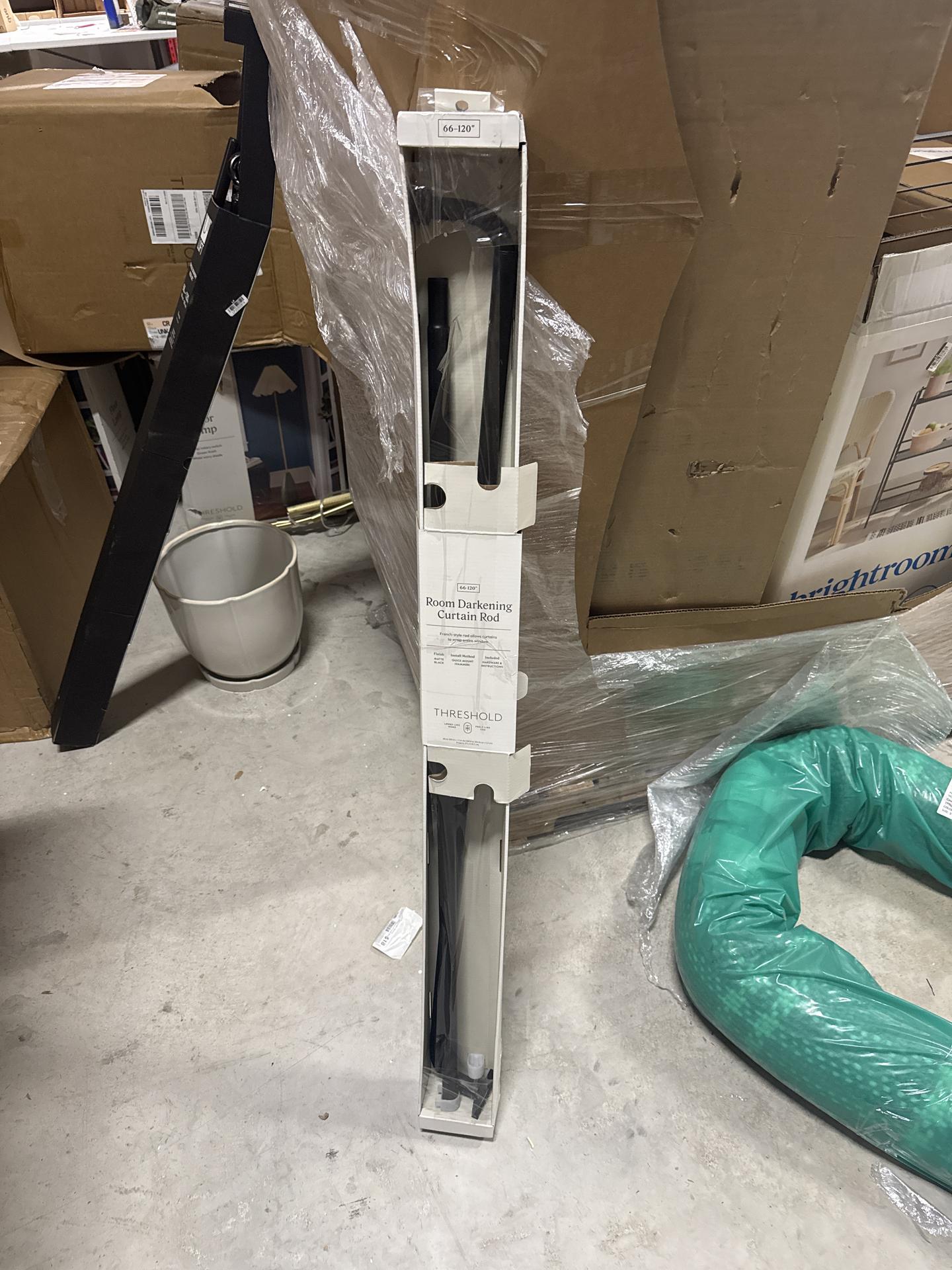 66"-120" Blackout Rectangle Curtain Rod Black - Threshold